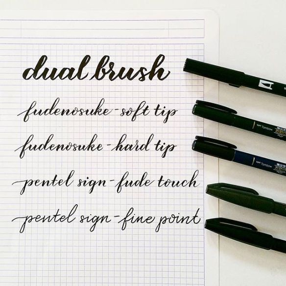 A comparison of my favorite brush calligraphy pens
