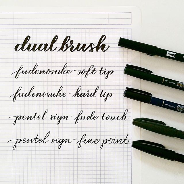 brush pen comparison