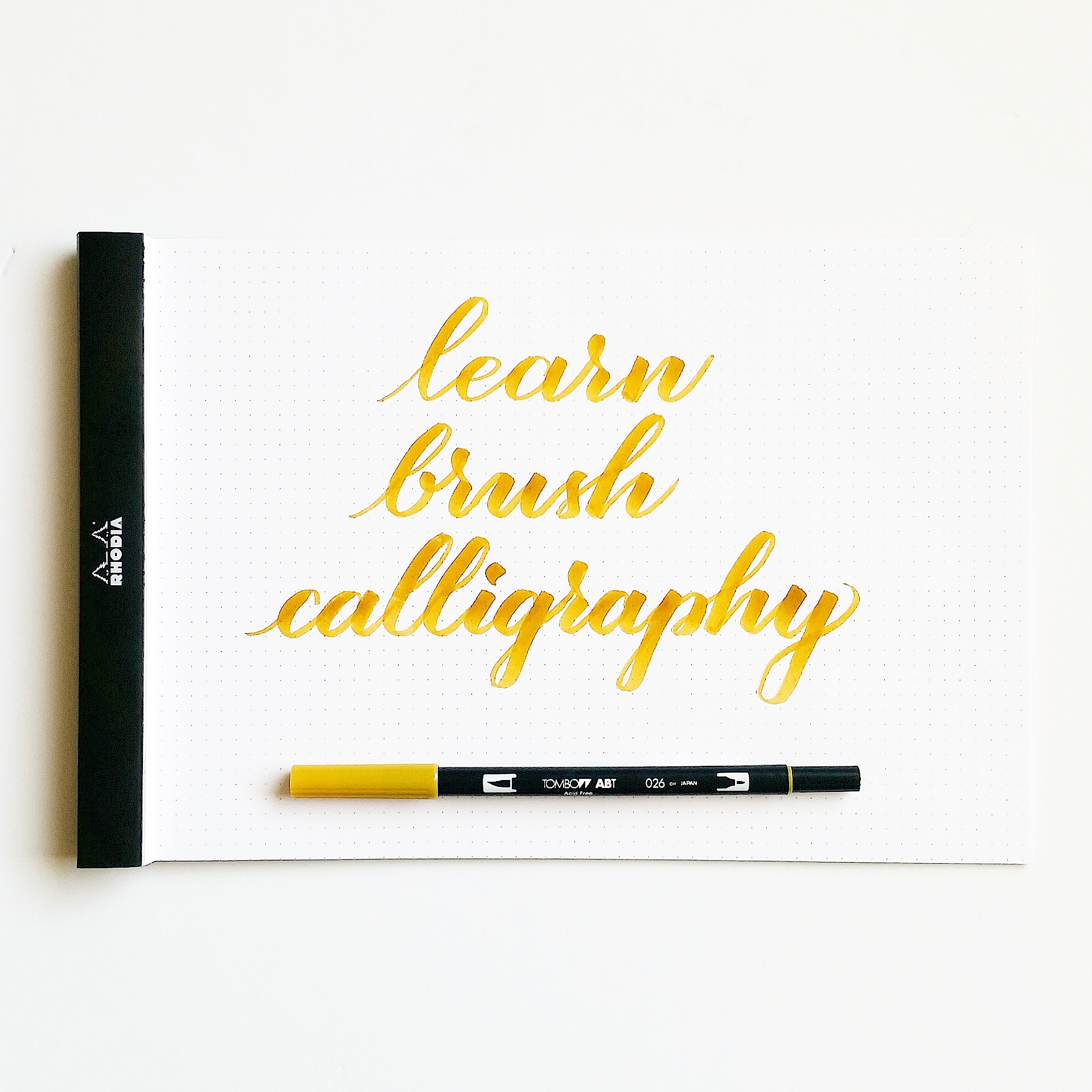 brush pen calligraphy tutorial