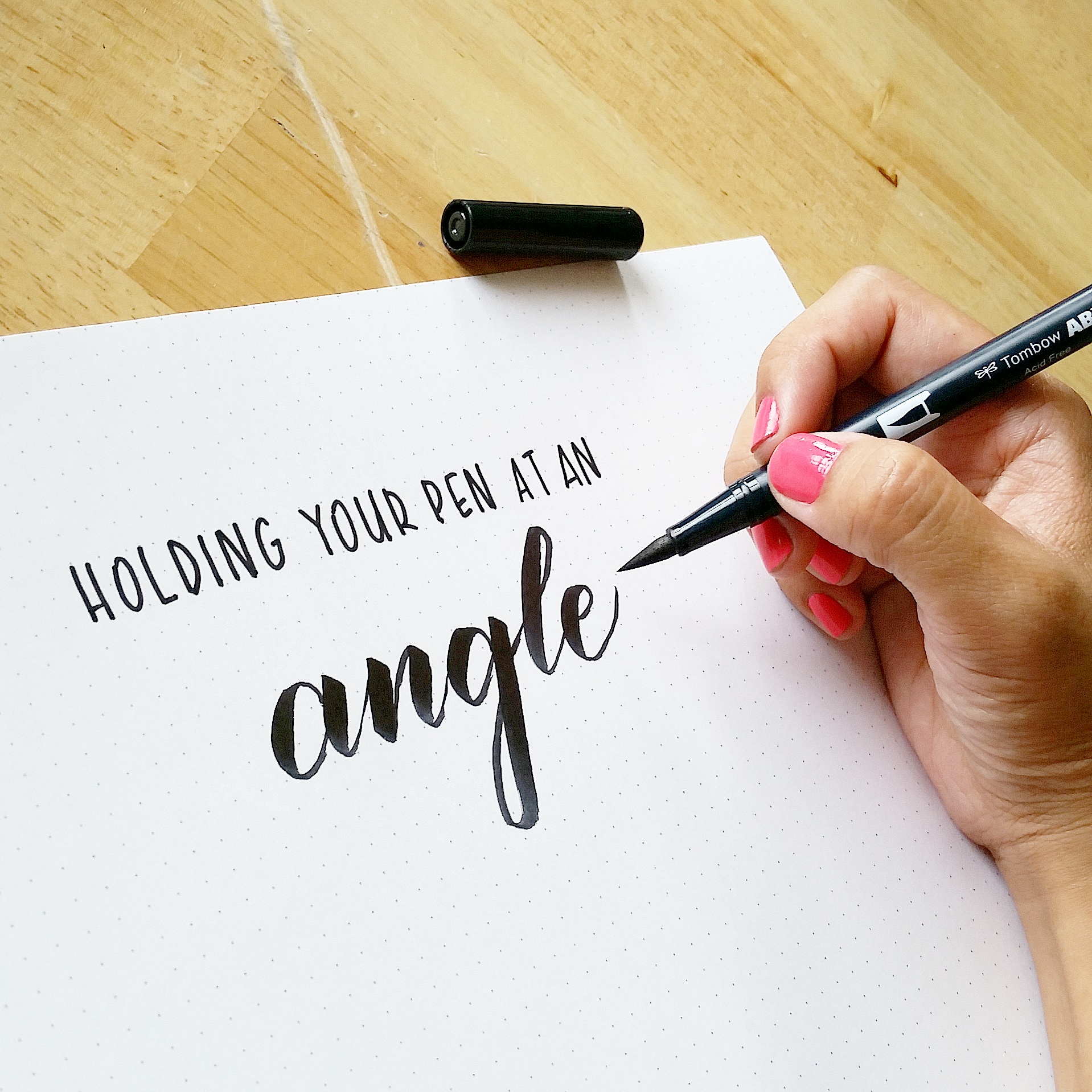 How to hold your brush pen at an angle  Pieces Calligraphy